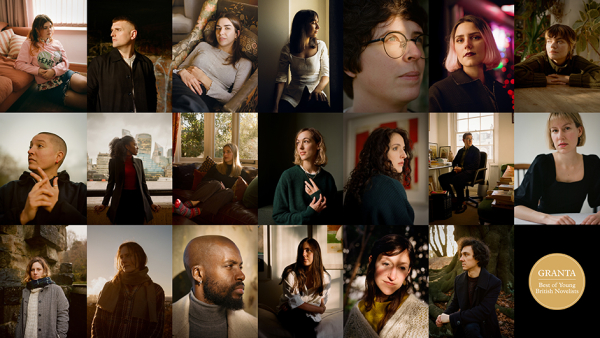 Photo composite of the 20 Best of Young British Novelists 2023